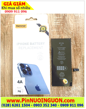 Pin iPhone 7G; Pin di động iPhone 7G (2200mAh, 3.7V-3.85V, dòng sạc 4A) chính hãng |BẢO HÀNH 18 tháng